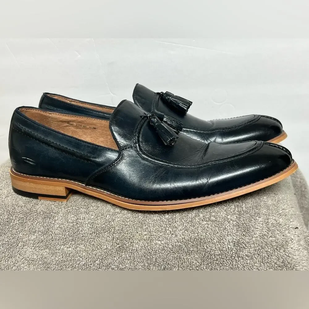 STACY ADAMS Men's Donovan Tassel Slip-on Loafer Oxford Size 11.5 M Color Black
